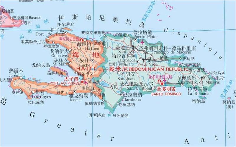多米尼加地图